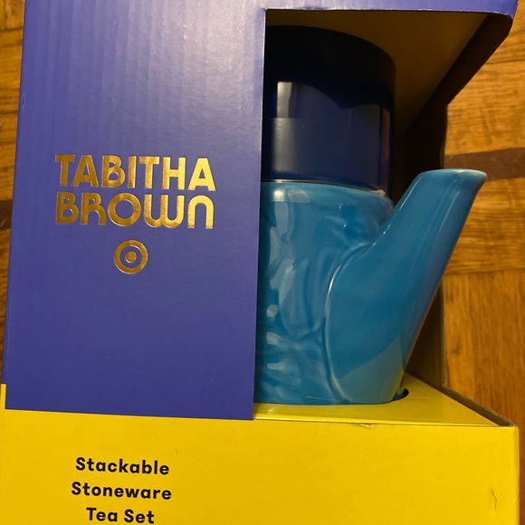 Tabitha Brown Stackable Tea pot, cup, and saucer - Picture 2 of 4